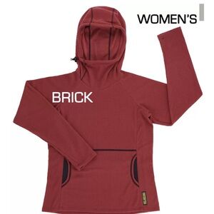 Melanzana Women’s Red Microgrid Hoodie - Size Large